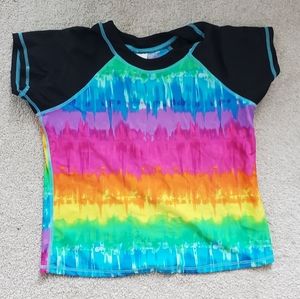 Multi color Tye dye rash guard